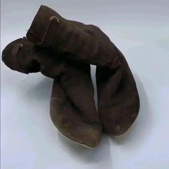 Shoes - BROWN Suede Boots 8WW Genuine Leather Upper